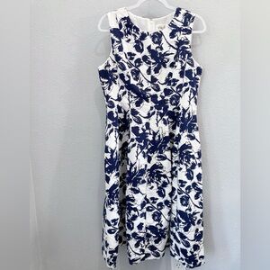 Eliza J Floral Cottagecore Mod Boho Fit And Flare Midi Dress With Pockets